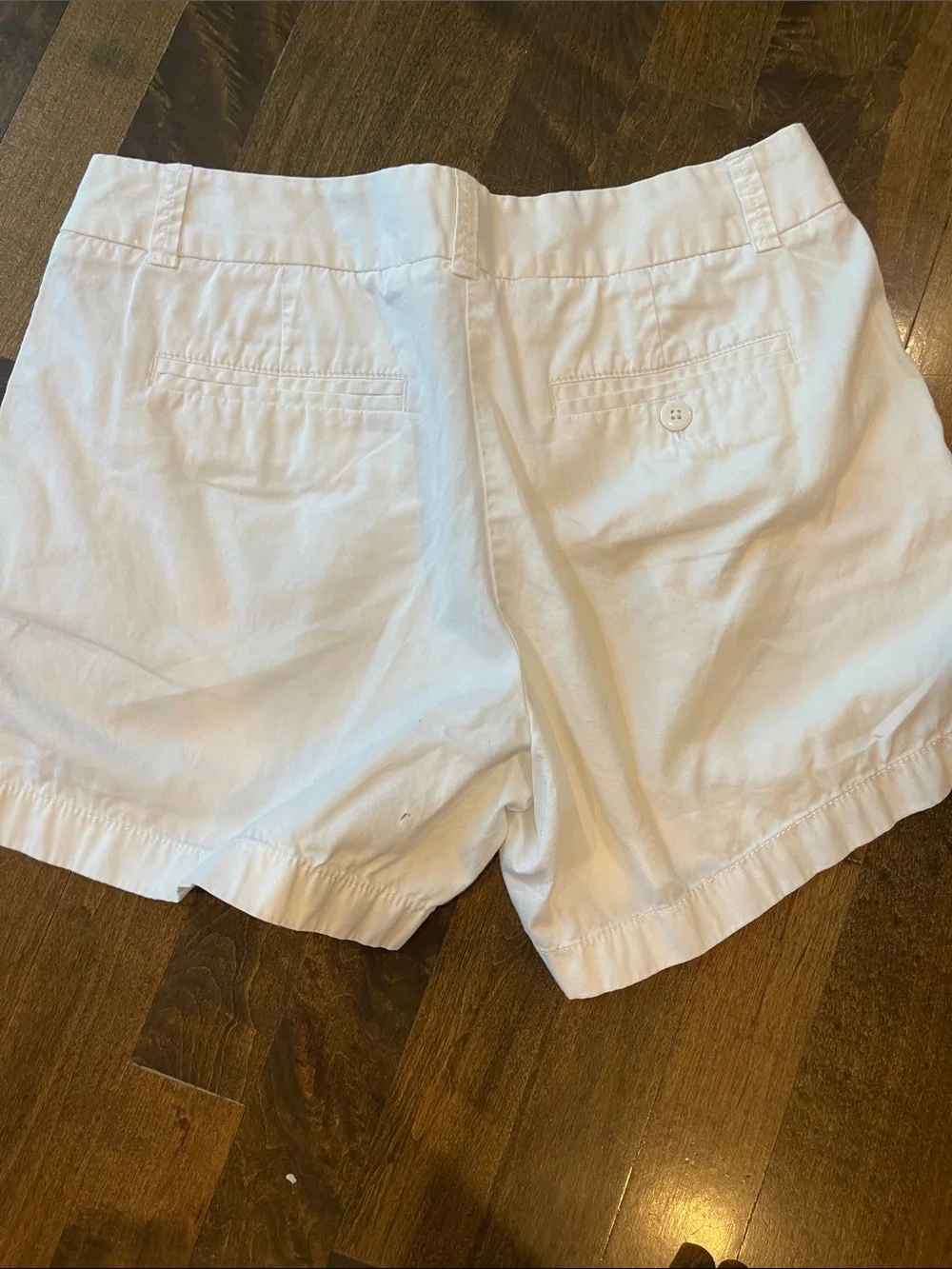 J. Crew White Cotton Chino Shorts